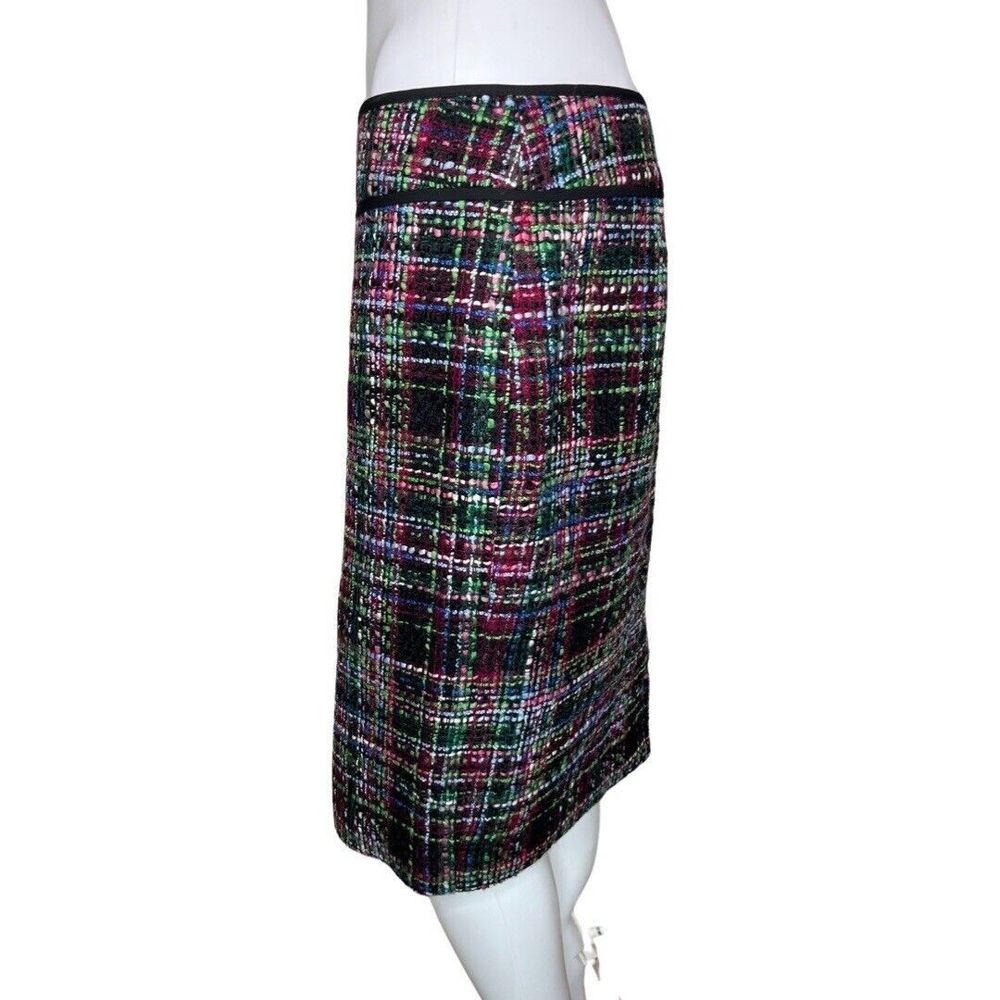 Talbots Skirt Womens 8 Petite Black Green Pencil Skirt Straight Preppy Colorful - Picture 3 of 7